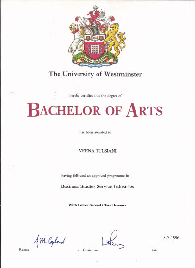 Degree-certificate